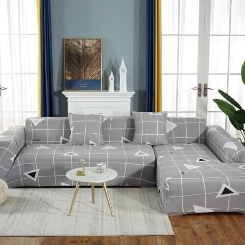 Yaapeet 1pc Elastic Geometric Pattern Sofa Covers Printed Furniture Covers Living Room Soft Sofa Slipcovers Without Pillowcase