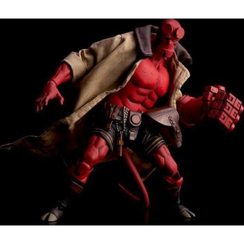 [Funny] 1/12 Scale Hellboy Devil Action Figure statue Collectible Model PVC figurines Toy kids child gift