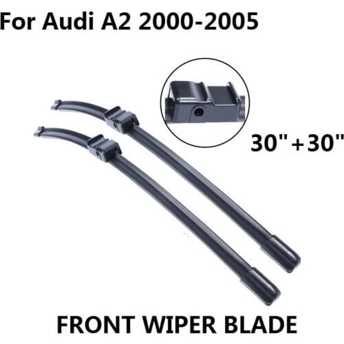 Car Accessories Auto Windscreen Wiper Blade For Audi A2 2000-2005 Fit Windshield Natural Rubber Wipers 30"+30" 1 Pair