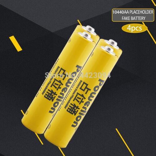 4pcs/lot 10440 li-ion dummy fake battery AAA battery setup dummy cells Placeholder for Lithium iron phosphate battery