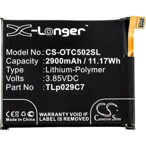Cameron Sino Battery 2900mAh For Alcatel One Touch Idol 3C, One Touch Idol 3C TD-LTE, OT5026D Smartphone