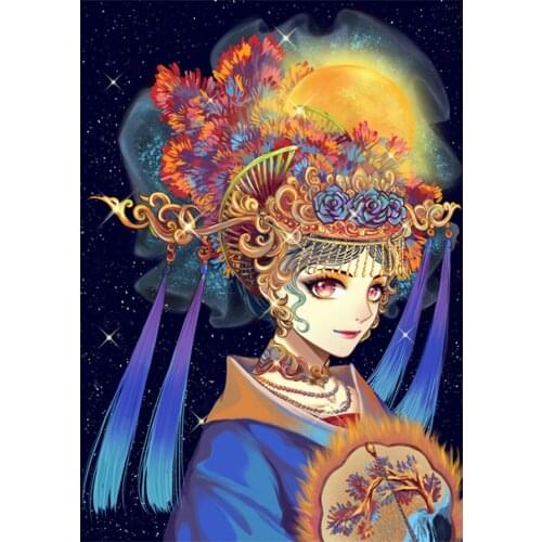 Diamond painting Cross Stitch abstract Flower Girl square round diamond embroidery icons diamond mosaic sale home art YG2487