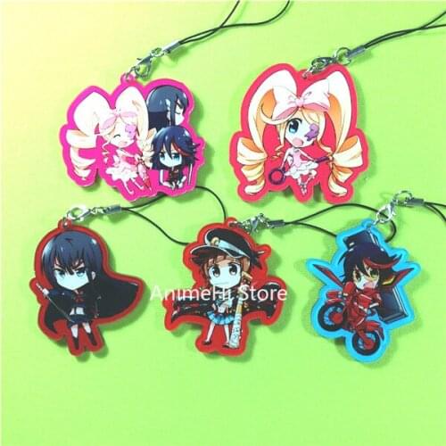 Anime KILL la KILL Keychain Figure Matoi Ryuuko Kiryuuin Satsuki mankanshoku mako Acrylic Keyring Bag Pendant for Gift