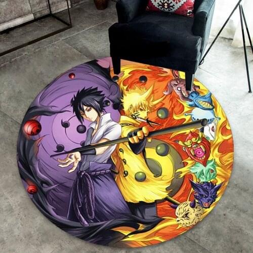 Anime Round Sabaku no Gaara Moon Doormat Rug Carpet Floor Bedroom Non-Slip Mat Cartoon Gift Child Man Woman Cosplay