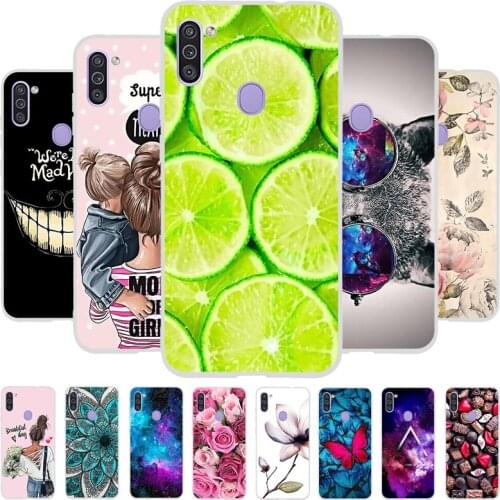 For Samsung Galaxy M11 Case TPU Soft Silicone Back Cover Phone Case For Samsung M11 SM-M115F M115F M 11 Cases Coque Bumper