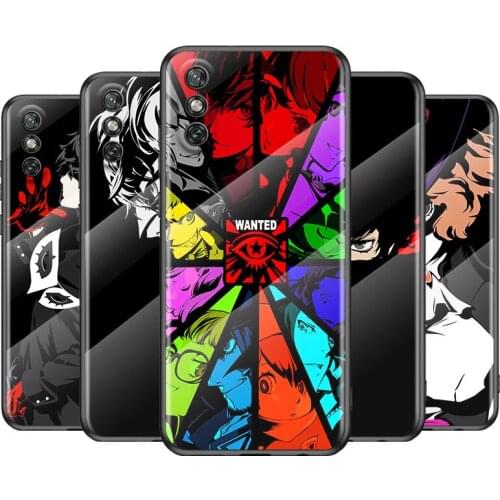 Tempered Glass Cover Hot Anime Persona 5 Game For Huawei Y6 Y7 Y9 Y5P Y6P Y8S Y8P Y9A P Smart Z 2019 2020 2021 Phone Case