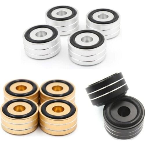 4Pcs 40x20mm HIFI AMP Speaker amplifier Isolation Stand Turntable DAC Feet Pad Solid Aluminum Alloy Black Gold Silver CD DVD