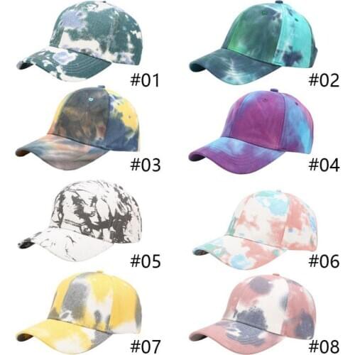 Cotton Quality Tie-dyed Denim Baseball Cap Men And Peaked Cap Summer Outdoors Women Trend Leisure Time Sun Hat