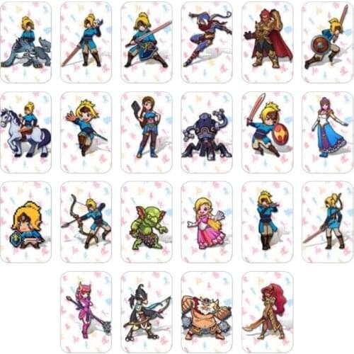 24Pcs Breath of the wild wolf link Switch Collection, NFC PVC Tag Card
