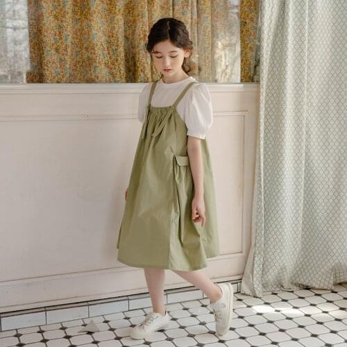 Girls Clothes Sets Casual Tops Tees and Overalls Dress 2 Pcs Suits Children Set Boutique Kids Clothing 6 8 10 12 14 16 Yrs