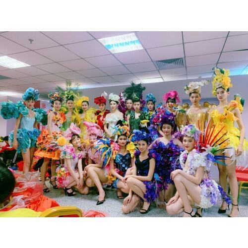 Sweety Flower fairy costume Dreamland Flower Feather Dress Event Performance Stage Catwalk nightclub party cosplay costumes