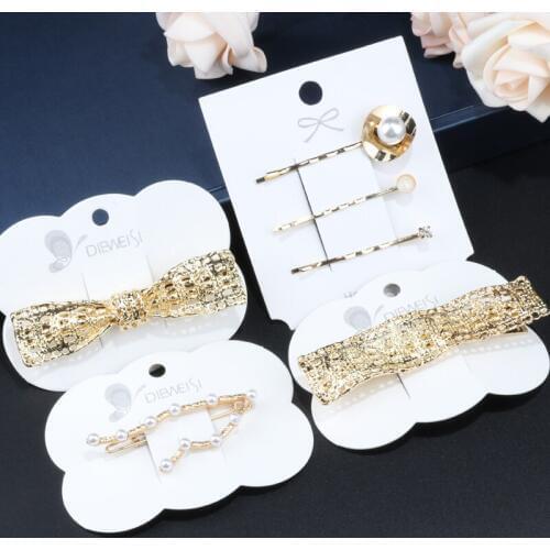 Fashion Starfish Barrette ZA Punk Hair Pins Hair Clips Simulated Pearl Japan Korea Gold Metal Wedding Hairpins Hair Jewelry