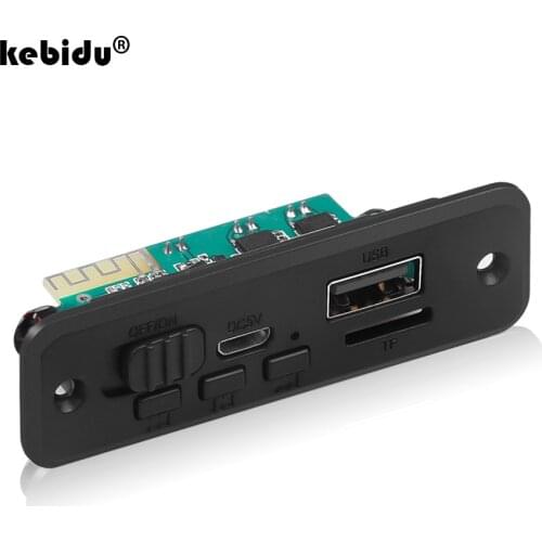 Kebidu 5V Bluetooth 5.0 MP3 Player Decoder Board Car FM Radio Module 2*3W 6W Amplifier Support FM TF USB Handsfree Call