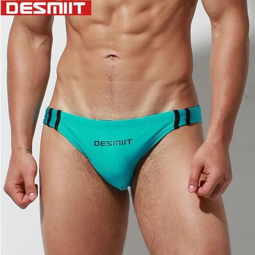 Desmiit Mens Swim Briefs Sexy Swimming Trunks Gay Men Swimwear Quick Dry Bathing Suit Swimsuit Male Surfing Beach Shorts sunga