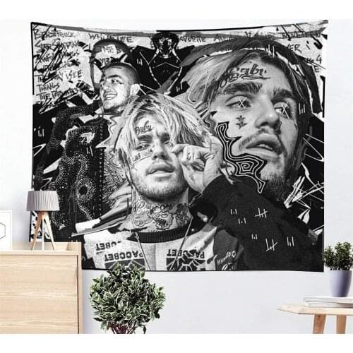 Lil Rapper Peep Wall Hanging Tapestry 3D Printing Wall Art Decorations for Bedroom Tapiz 120x100cm/150x100cm/150x130cm/200x150cm
