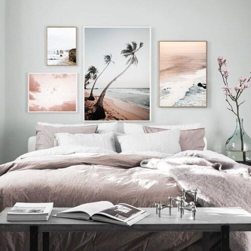 Nature Scenery Wall Poster Nordic Sunrise Sky Canvas Art Print Sea Sunset Painting Landscape Scandinavian Decoration Picture