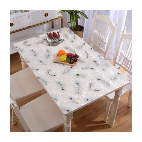 New Soft Glass Table Cover Square waterproof oil soft board table mat glass soft cloth Rectangular Tablecloth free shipping