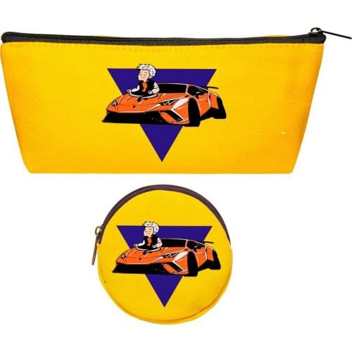 2021 New а4 мерч для детей Canvas Pencil Case coin pocket Boys Girls Kids Gift Canvas Storage Bag