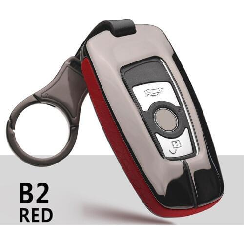 New Leather and Alloy Key Case Cover For BMW 520 525 f30 f10 F18 118i 320i 1 3 5 7Series X3 X4 M3 M4 M5 E34 E36 E90 FOB Keychain