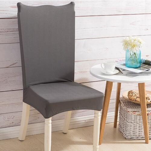 Monily Solid Color Spandex Elastic Dining Chair Protector Covers Home Kitchen Anti-dirty Removable Stretch Decor Seat Case 30