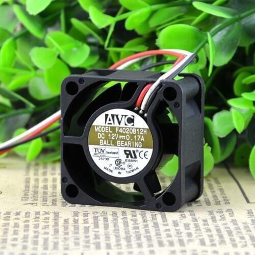 Original FOR AVC F4020B12H 12V 0.17A 40204CM 2-line double ball cooling fan