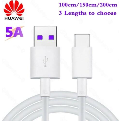 1/1.5/2m Original huawei Super Charging Cable 5A for huawei P20/10/9/pro supercharge honor view 20 V20 V10 V9 Magic 2 note10 8