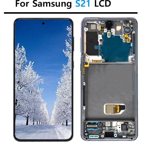 For Samsung Galaxy S21 Lcd G991 G990F/DS with Frame Display Touch Screen For Samsung s21 G990 LCD