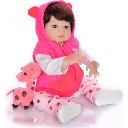 Realistic girl doll Baby Newborn doll vinyl silicone skin with real Plush vest clothes Brinquedos for children best surprise