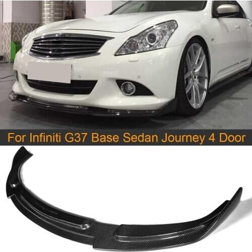 Carbon Fiber Car Front Lip Spoiler for Infiniti G37 4 Door Base Sedan Journey 2010-2013 Front Bumper Lip Spoiler Apron Guard FRP
