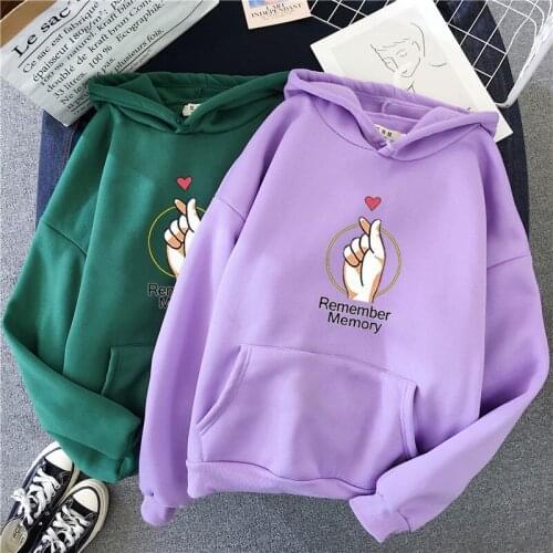 Hoodie Women Winter New Korean Version Plus Velvet Sweatshirt Long Sleeve Loose Hooded Student Spring Autumn Girl Female Winter