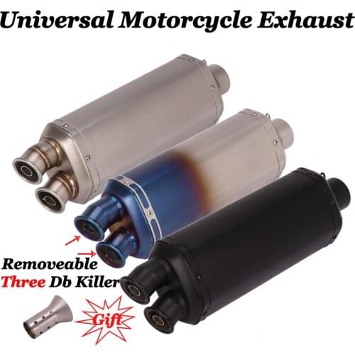 51mm Universal Motorcycle GP Exhaust Escape Modified Scooter Muffler DB Killer For NC700 NC750X R1 R6 MT07 Z900 CBR1000RR S1000R