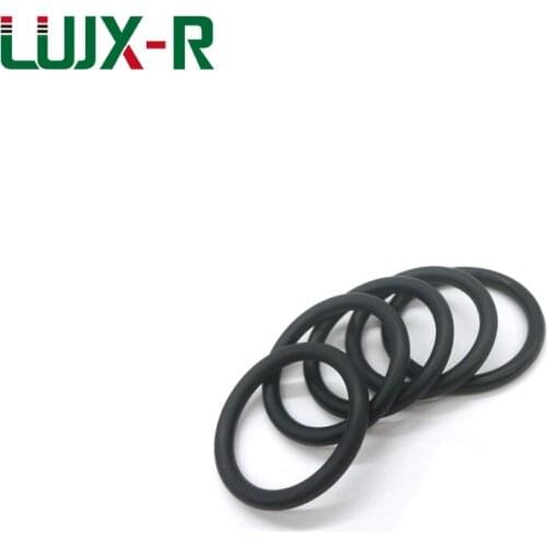 LUJX-R 5mm Mechanical Black Rubber Oil Seal O Rings Washer Sealing Dia.15/16/17/18/20/21/22/23/24/25/26/27 O Ring Buffer Gaskets