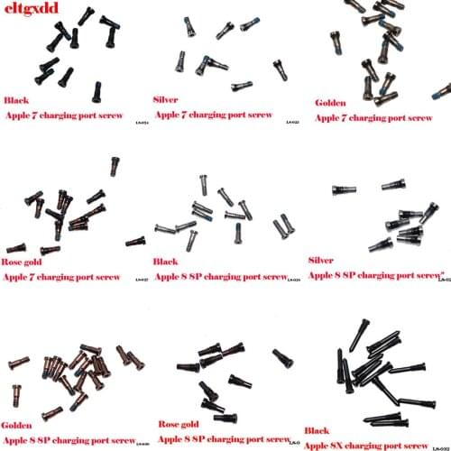 FOR iPhone7 8 8P 8X charging port screw silver black gold rose gold replacement screw kit
