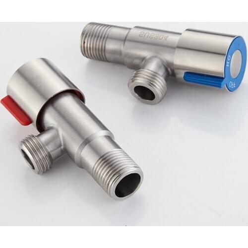 Water outlet valve 304 stainless steel corner valve toilet valve sink faucet triangle valve toilet hot and cold corner valve