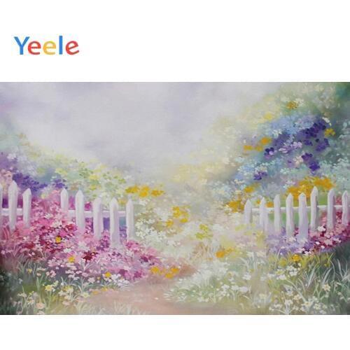 Yeele Vinyl Photography Backdrops Flowers Spring Bokeh Photographic Background Baby Shower Decoration Photocall Background Props