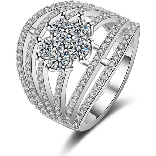 YaYI Jewelry Fashion Princess Cut Prong Setting White AAA Cubic Zirconia Silver Color Engagement Wedding Party Leaves Gift Rings