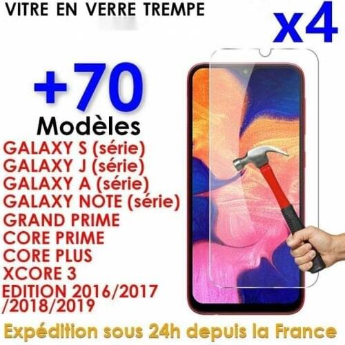 For samsung S9/10/S8/A5/A6/J4/J5/J6/A21s/A20e/A40/A51 Vitre Protection Verre Trempé