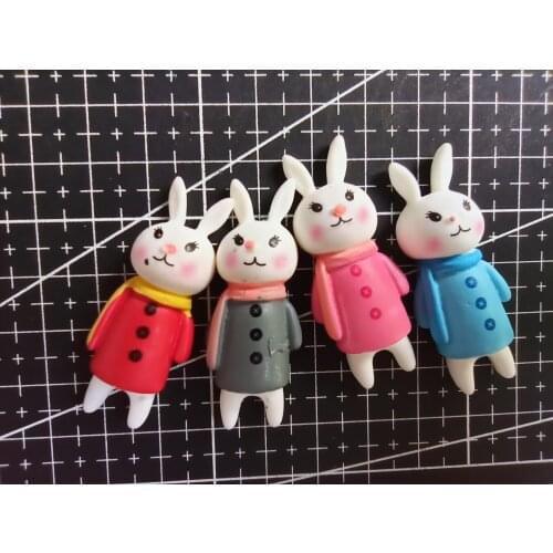 1pcs/lot Resin flat back rabbit 46mm Ornaments Micro landscape Ornaments Creative Home Gardening Decorations