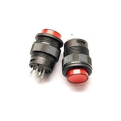 10PCS R16-503BD Without Lock ON/OFF LED Light Push Button Reset Switch Red yellow green