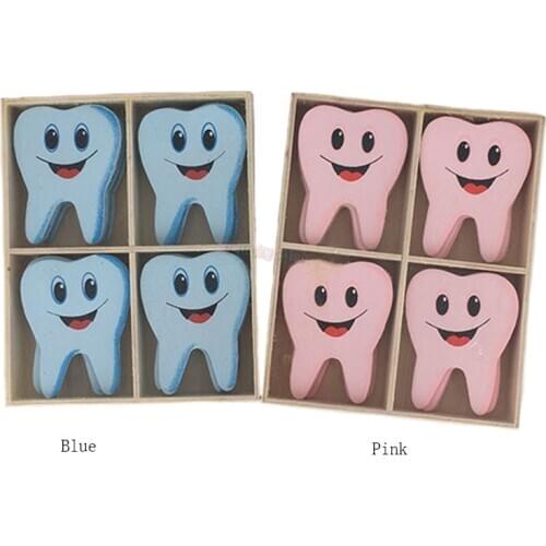 16pcs Cute tooth wooden paste Dental office refrigerator sticker Wall sticker Glass sticker dental gift
