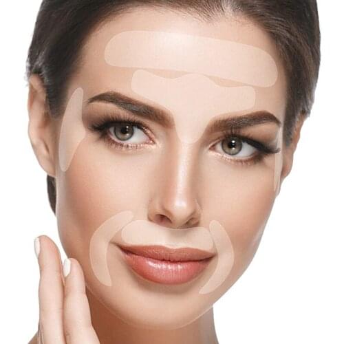 16PCS Thin Face Stickers Facial Line Wrinkle Sagging Skin Lift Up Tape Frown Smile Lines Forehead Anti-Wrinkle Patch