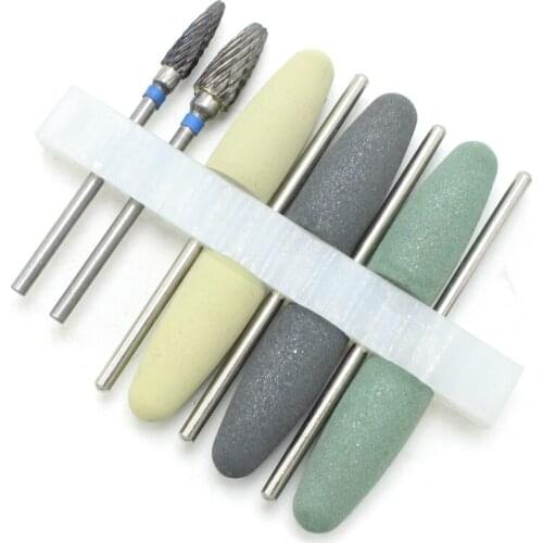 8Pcs/set HP Dental Resin Base Acrylic Polishing Burs Kit Drill Polisher Rotary Dentista Tool Dental Lab Instrument