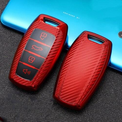4 Buttons New Carbon fiber TPU Car Key Case Full Cover Shell For Great Wall Haval/Hover H6 H7 H4 H9 F5 F7 H2S Accessories