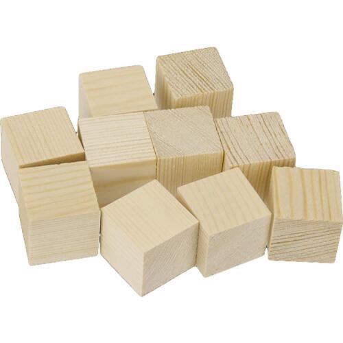 Wooden Blanks Cubes Blocks Model DIY Hand Painting Graffiti Education Kids Toy Educational Pulling Stacking Game Toy