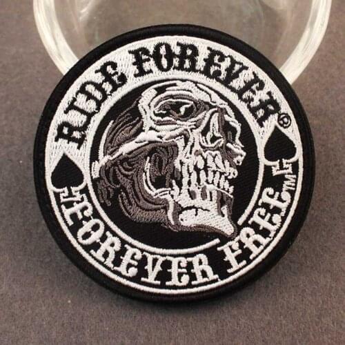 DIY Punk Skull Velcro Patch Embroidery Patches For Clothing Camo Medic Patch Stripe Fabric Parche Velcro Badge On Garment