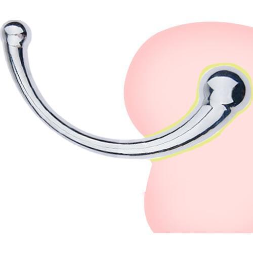 Double Head Stainless Steel G Point Wand Butt Massage Stick Metal Penis P-Spot Stimulator Anal Plug Dildo Sex Toy For Women Men