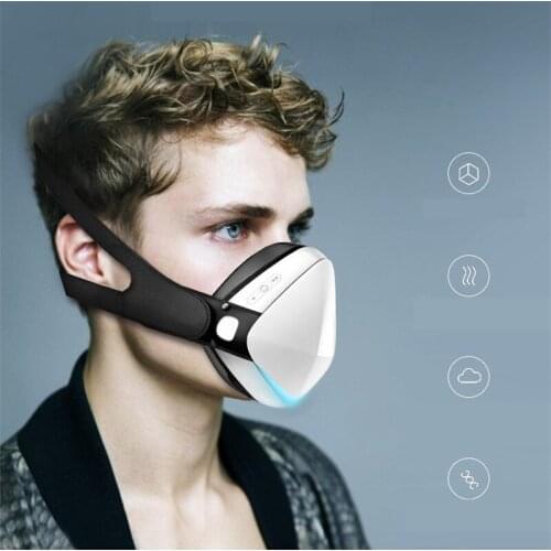 Electric mask with Fan USB charging intelligent anti haze dust mask children breathing valve breathable easy to breathe