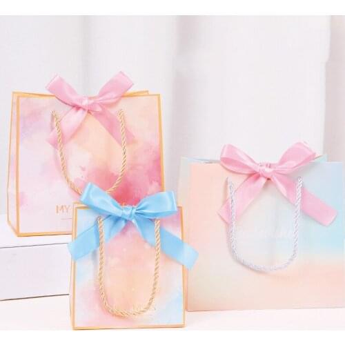 INS wind Painted series wedding kraft paper gift bag party dress gift shopping bags 10pcs пакетики для упаковки customizable