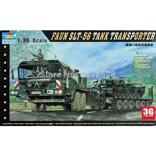 Trumpeter scale model scale vehicle 00203 1/35 FAUN SLT-56 TANK TRANSPORTER assembly model kits modle building scale kits