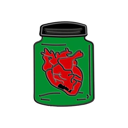 Medical Heart Specimen Bottle Enamel Pins Medical Supplies Jewelry Gifts For Medical Students